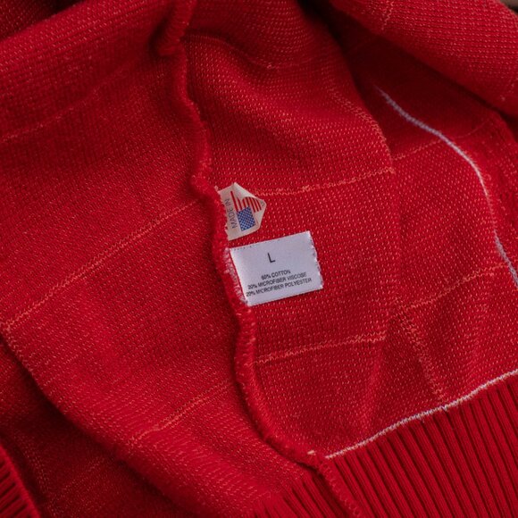 Vintage St. Croix Sweater Men L Red Check Plaid Pullover USA Made Luxury Knit - Picture 4 of 5